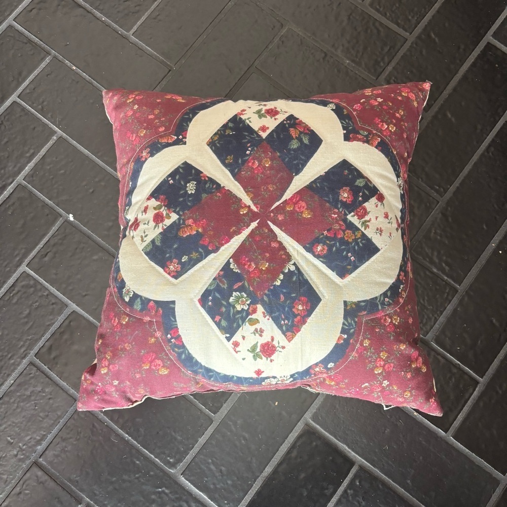 Vintage Rose Print Pillow